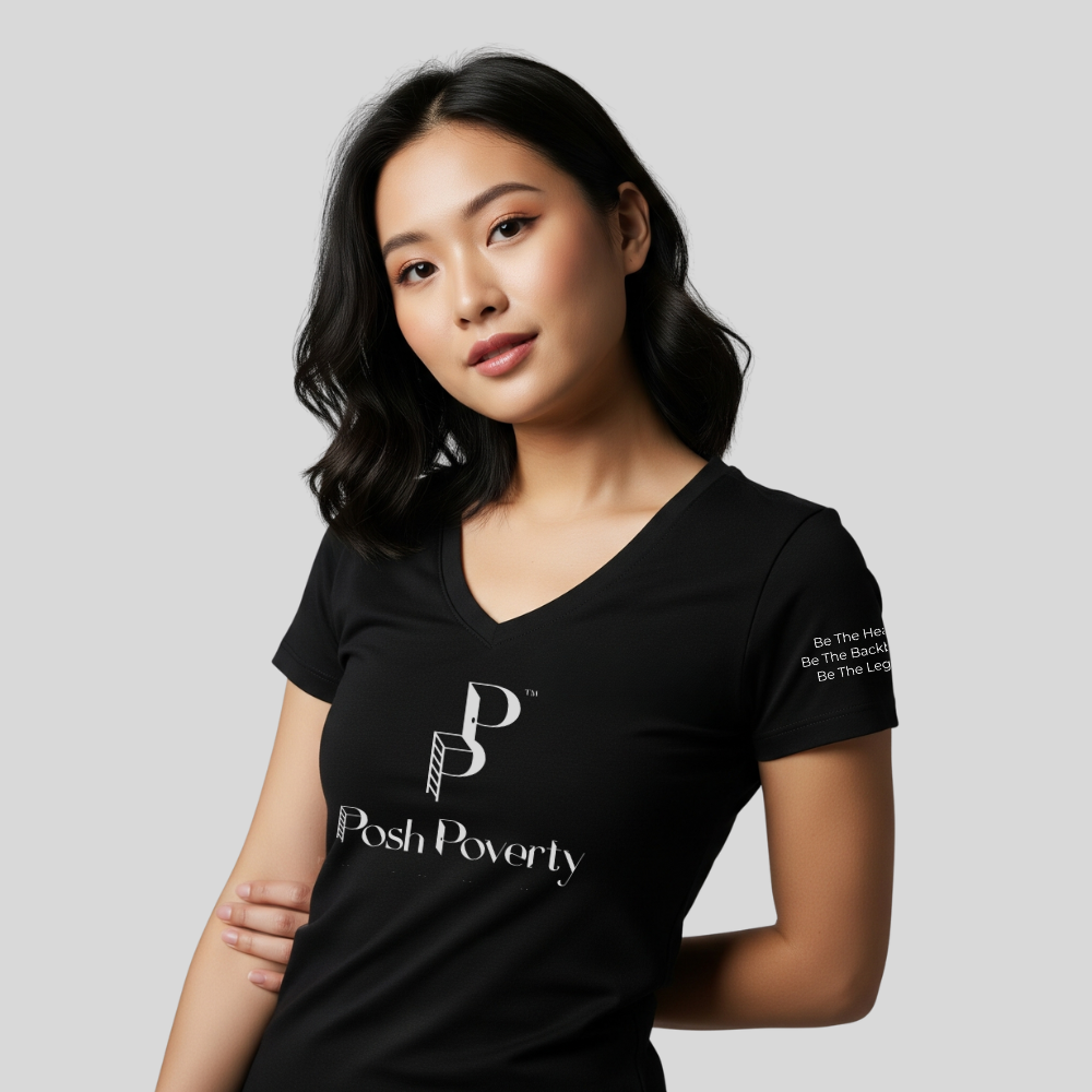 Posh Poverty Women’s Relaxed V-Neck T-Shirt