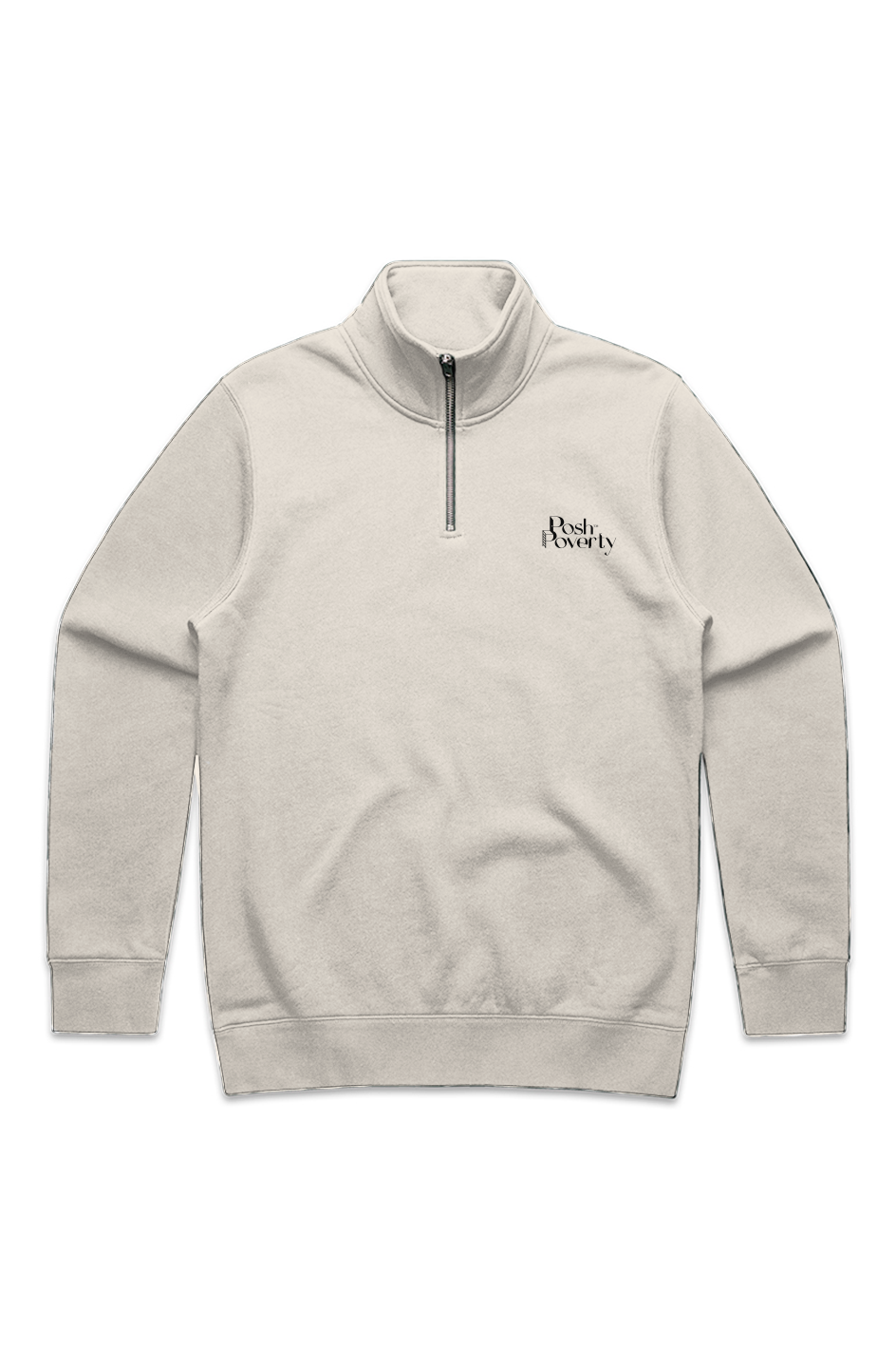 Posh Poverty Men's Stencil Half Zip