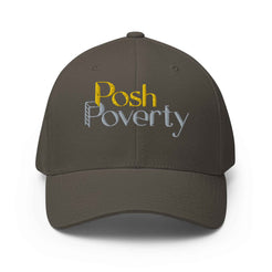 Posh Poverty Embroidered Structured Twill Cap